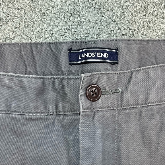Lands' End Flannel Lined Comfort Waist Chinos Pants Mens Size 42X27 Gray - Picture 3 of 13
